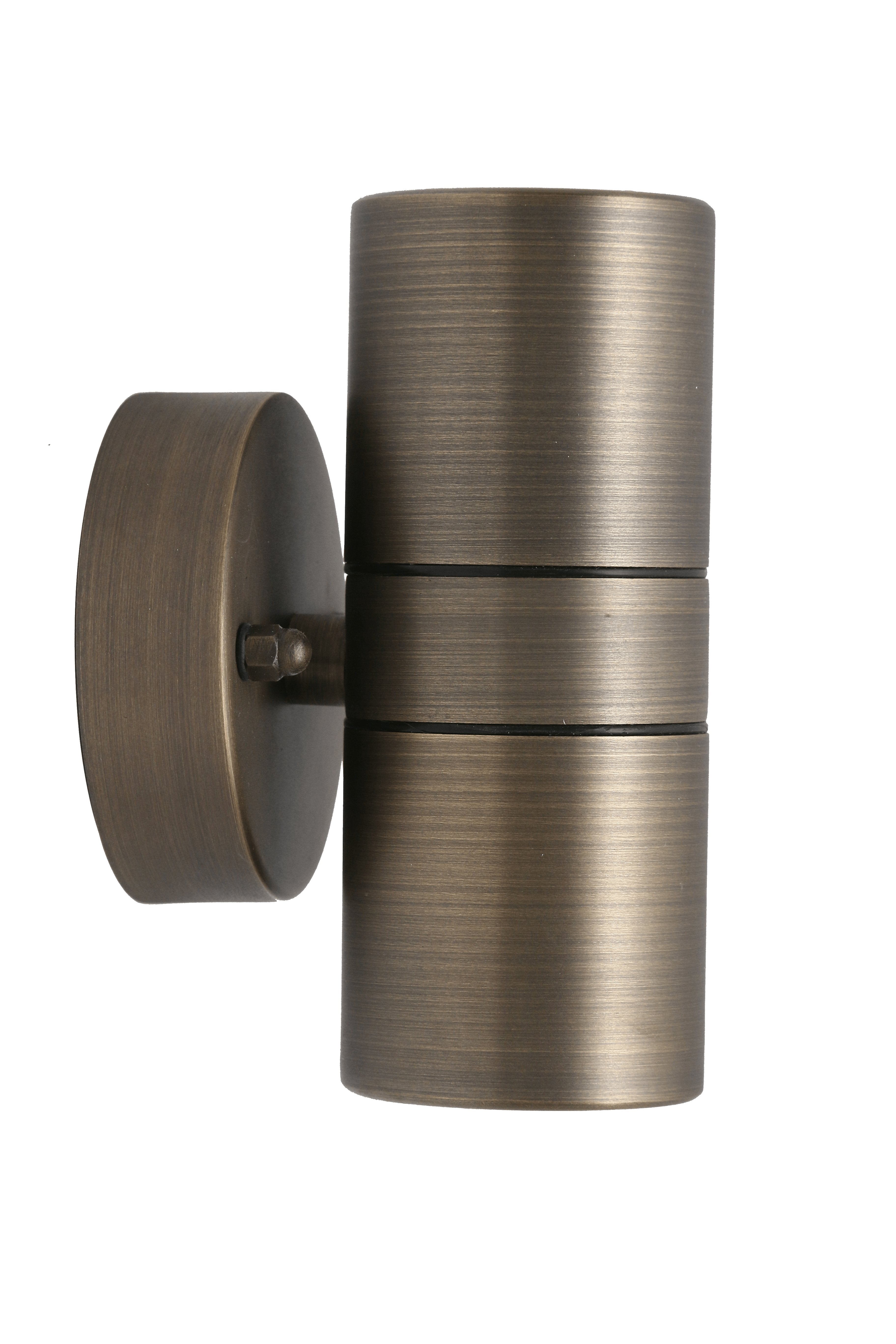 ABBA 12V Natural Brass LED Up and Down Wall Light - Sonic Electric