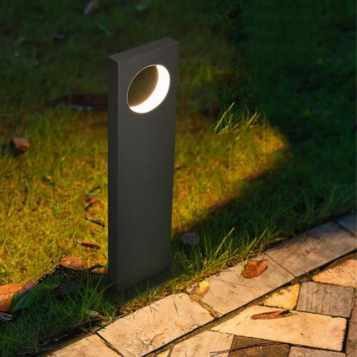 ABBA 3W 12V 20" Aluminum Round Cutout LED Bollard Path Light - Warm White, 3000K - Sonic Electric