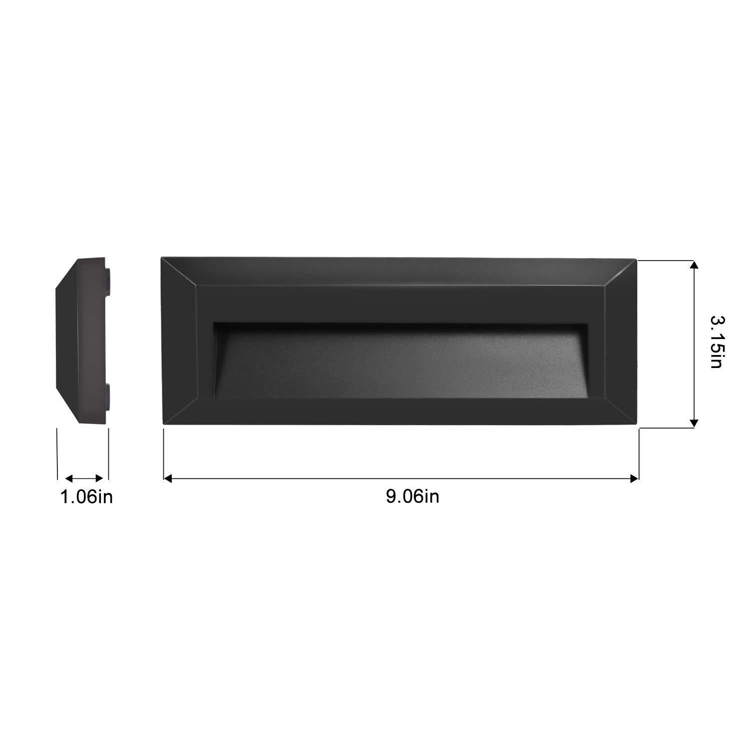 ABBA 3W Cast Aluminum Edge LED Step Light - Black or Bronze Finish - Sonic Electric