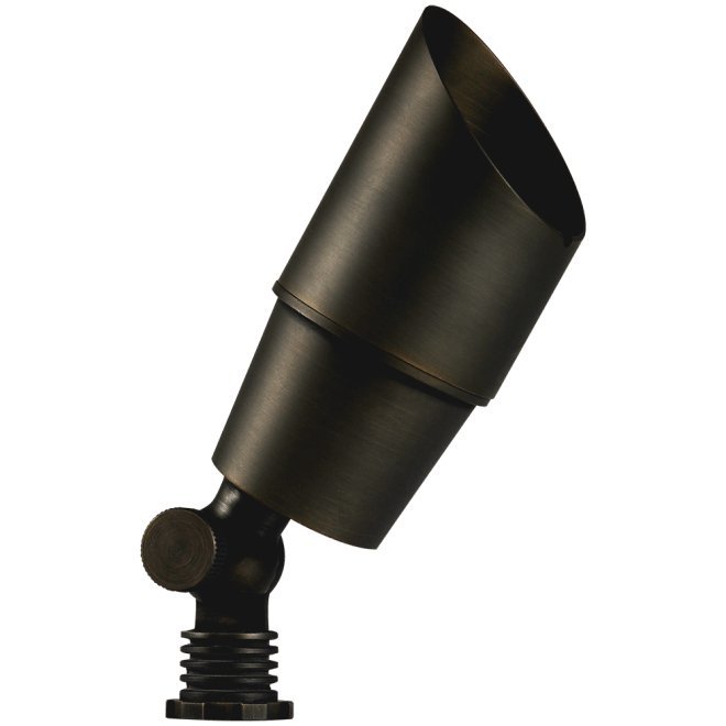 ABBA 5W Cast Brass Landscape Up/Spot Light - Natural or Dark Brass Finish - Sonic Electric