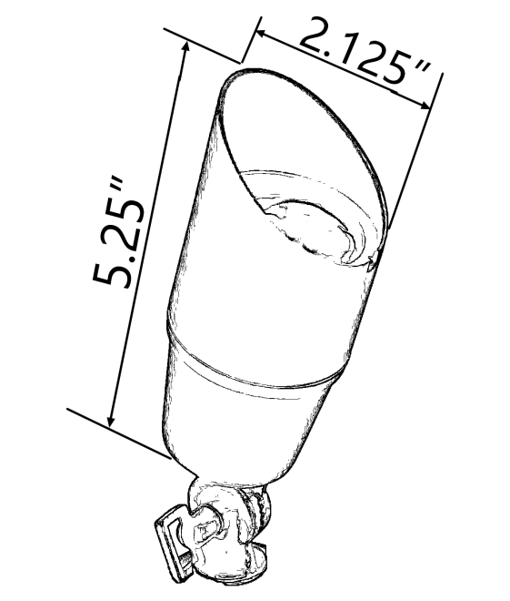 ABBA 5W Cast Brass Landscape Up/Spot Light - Natural or Dark Brass Finish - Sonic Electric