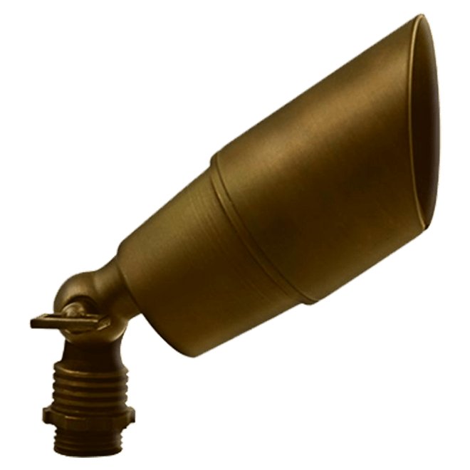 ABBA 5W Cast Brass Landscape Up/Spot Light - Natural or Dark Brass Finish - Sonic Electric
