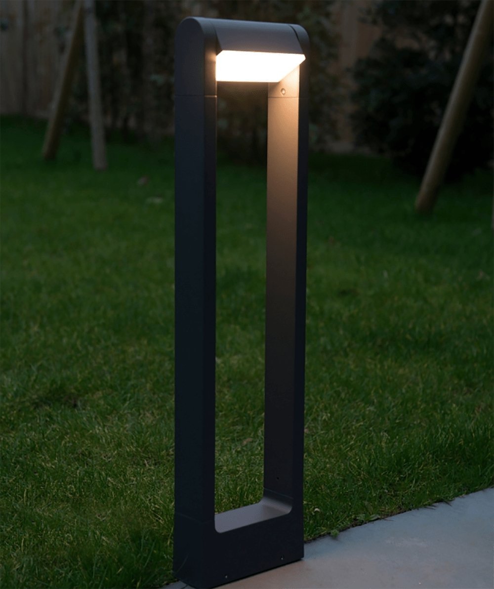 ABBA 8W 12V 24" Aluminum Vertical Adjustable LED Bollard Path Light - Warm White, 3000K - Sonic Electric