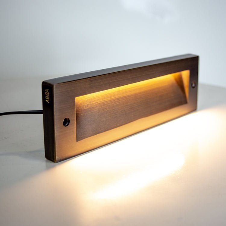 ABBA STB18 Integrated 3W 12V Brass LED Step Light - Sonic Electric