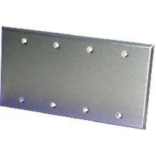 Blank Switch Stainless Steel Wall Plate- Multiple Sizes - Sonic Electric