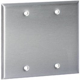 Blank Switch Stainless Steel Wall Plate- Multiple Sizes - Sonic Electric