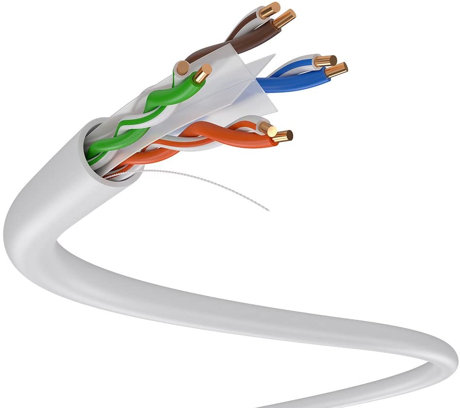 CAT 6 Network Cable - White or Blue, 1,000 ft. - Sonic Electric