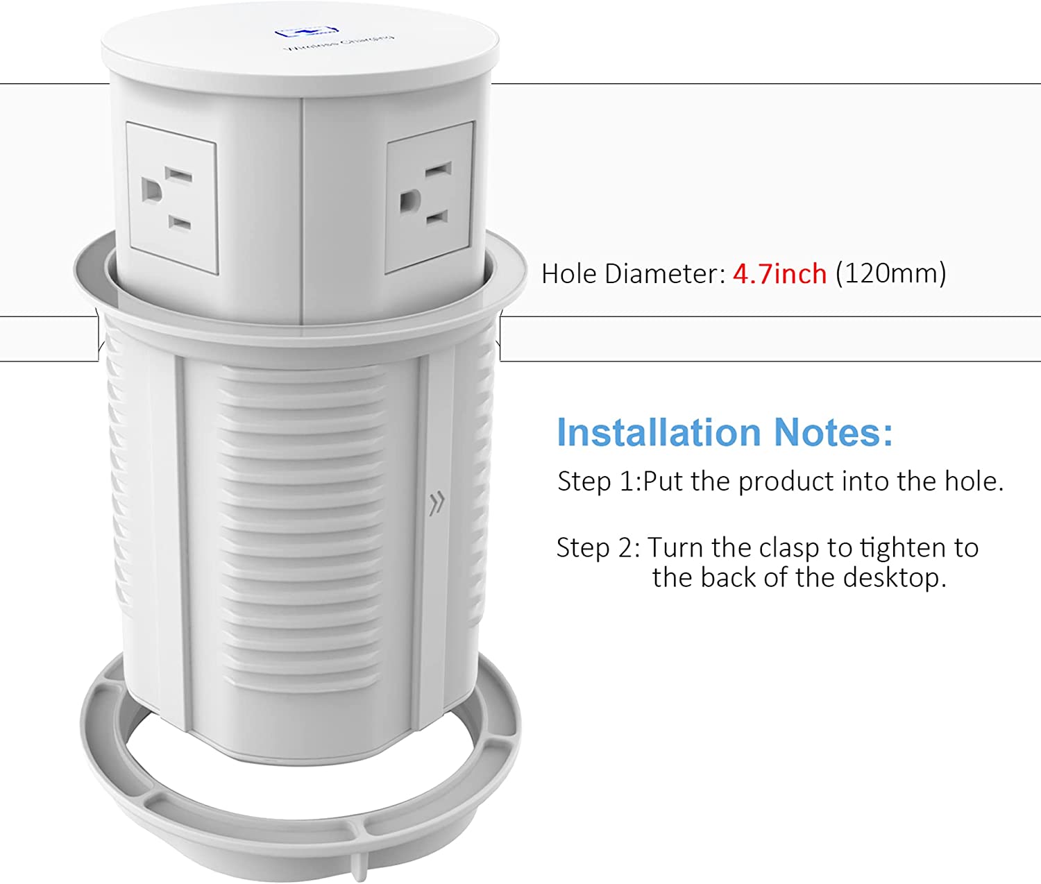 Compact Wireless Charging Kitchen Counter Pop Up With 4 Receptacles & 2 USB Ports - Sonic Electric