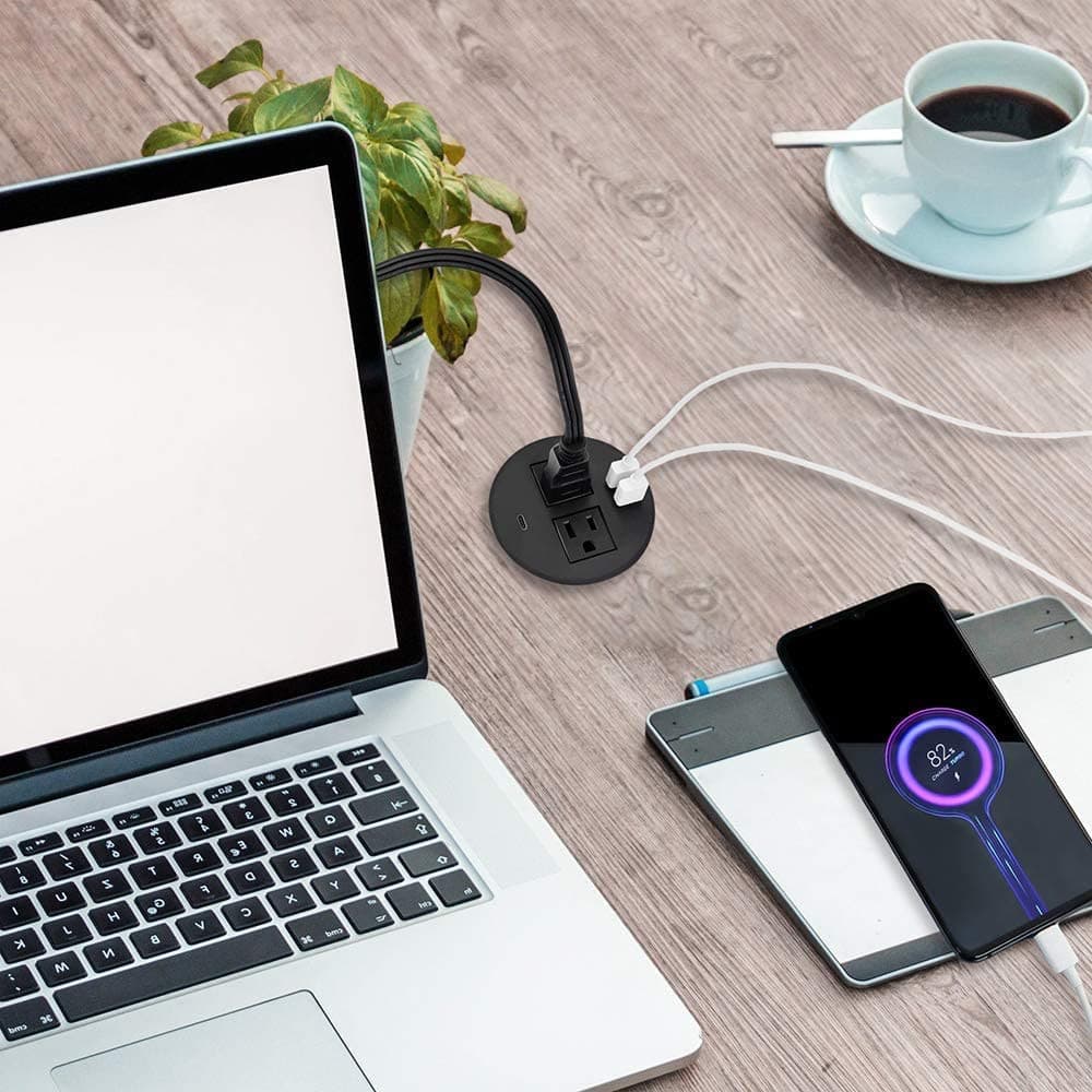 Counter Pop Up With 2 AC Plugs and 3 USB Charging Ports - Sonic Electric