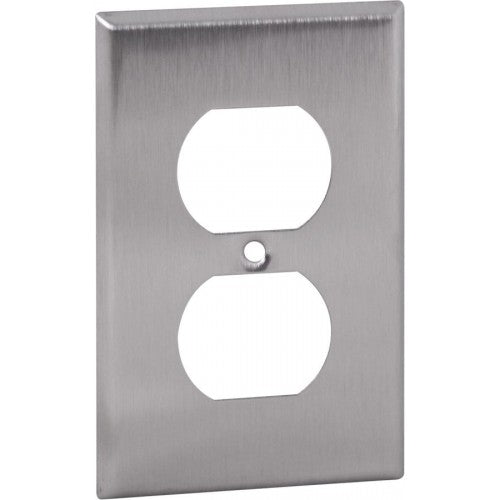 Duplex Receptacle Stainless Steel Wall Plate- Multiple Sizes - Sonic Electric