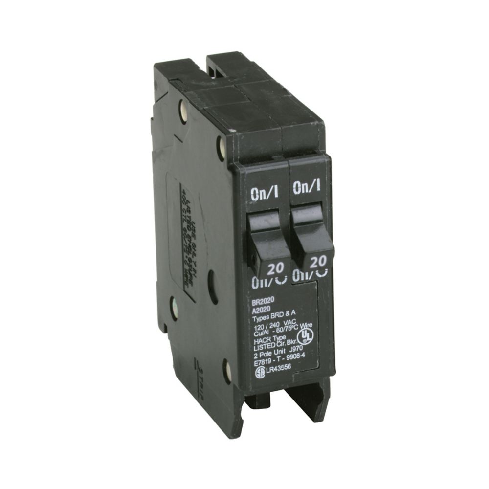 Eaton BR2020 2-Pole 20-Amp BR Plug-On Circuit Breaker - Sonic Electric
