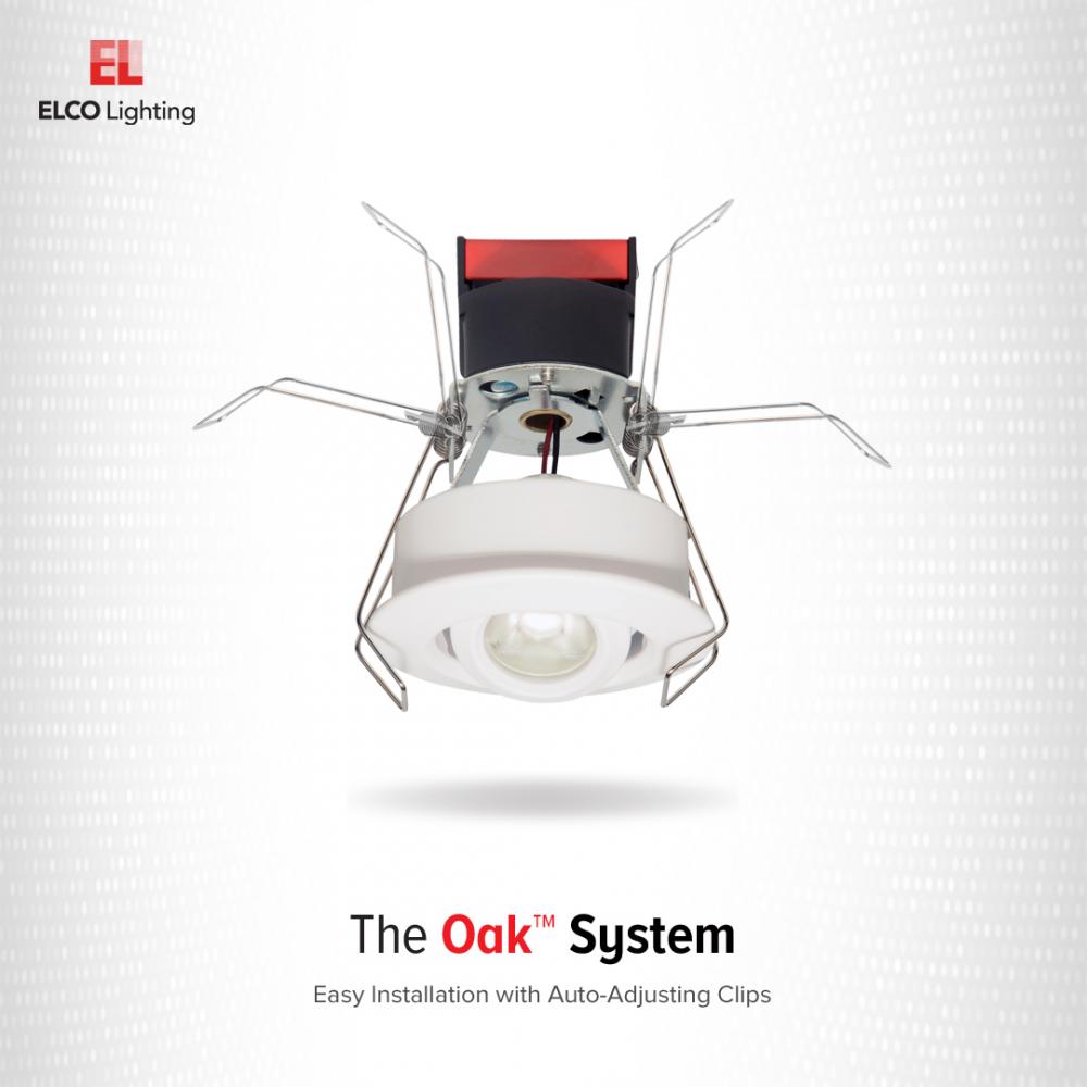 Elco 1" Round Recessed Adjustable Oak Gimbal - Multiple Finishes/Color Temperatures - Sonic Electric