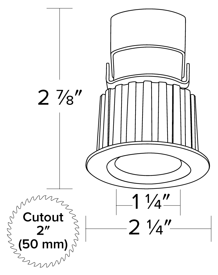 Elco 1" Round Recessed Oak Downlight - Multiple Finishes/Color Temperatures - Sonic Electric