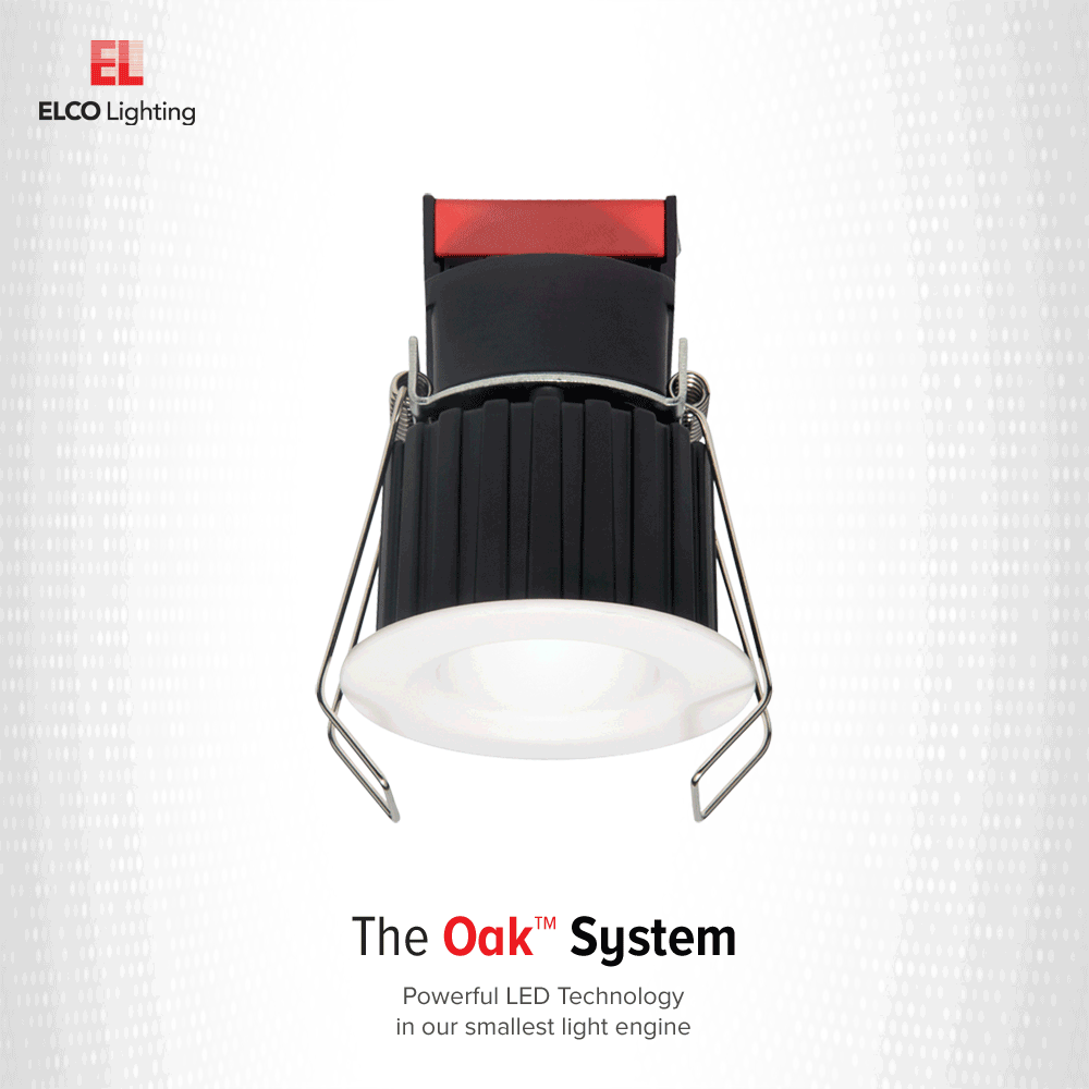 Elco 1" Square Recessed Oak Pull Down - Multiple Finishes/Color Temperatures - Sonic Electric