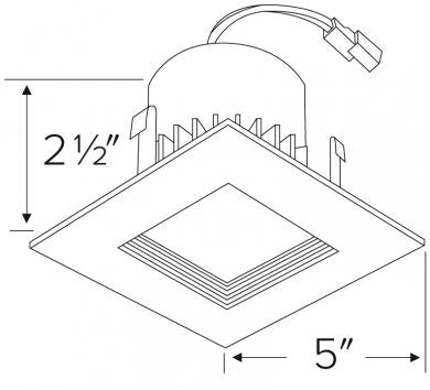 Elco 10W 120V 4" LED Baffle Insert with 3-CCT Switch - Multiple Finishes - Sonic Electric