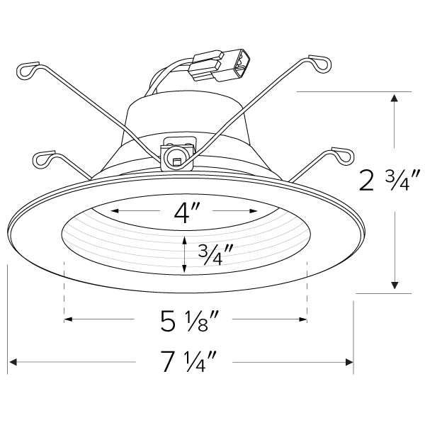 Elco 10W 120V 5"/6" LED Shallow Baffle Inserts with 5-CCT Switch - Sonic Electric