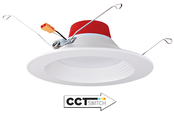 Elco 10W 120V 5"/6" LED Shallow Baffle Inserts with 5-CCT Switch - Sonic Electric