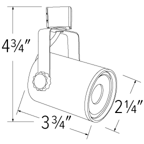 Elco 10W-20W LED Stein Track Fixture with 3CCT Switch - Multiple Finishes - Sonic Electric