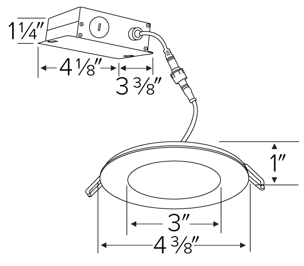 Elco 11W 120V 4" Ultra Slim LED Round Panel Light with 5-CCT Switch - Bronze - Sonic Electric