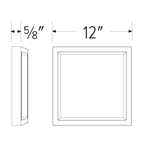 Elco 12" 22W Square LED Retrofit with 5-CCT Switch - EL1212CT5W - Sonic Electric