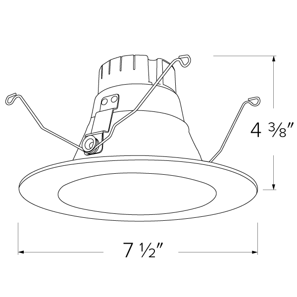 Elco 120V 15W 5"/6" LED Deep Inserts Downlight with 5-CCT Switch - 1000 Lumens - Sonic Electric