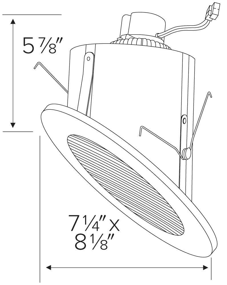 Elco 120V 15W/18W 6" Super Sloped Ceiling LED Baffle Inserts with 5-CCT Switch - Sonic Electric