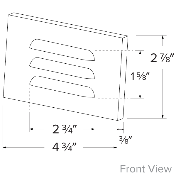 Elco 120V 3.5W Mini LED Angled Louver Step Light with 3CCT Switch - 50 Lumens, Multiple Finishes - Sonic Electric