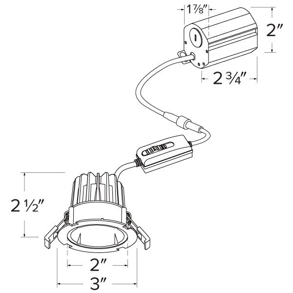 Elco 120V 8W 2" LED Round Elm Downlight with 5-CCT Switch - 600 Lumens - Sonic Electric
