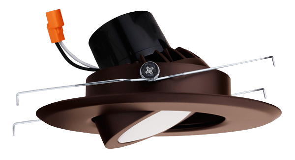 Elco 13W 5" or 6" Round LED Adjustable Gimbal Insert with 5-CCT Switch - Multiple Finishes - Sonic Electric