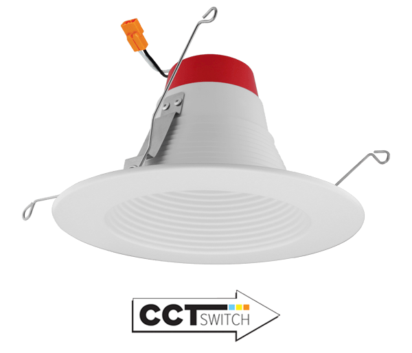 Elco 15W 5" or 6" Round LED Deep Baffle Insert with 5-CCT Switch - High Lumens - Sonic Electric