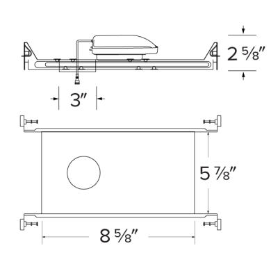 Elco 2 Canless Koto IC New Construction Frame - Sonic Electric