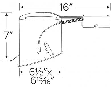 Elco 24W 6" LED IC Airtight Sloped Ceiling Remodel Housing - Sonic Electric