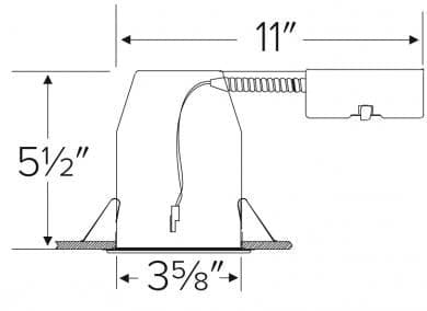 Elco 3" 14W Remodel Dedicated LED IC Airtight Housing - EL390RICA - Sonic Electric