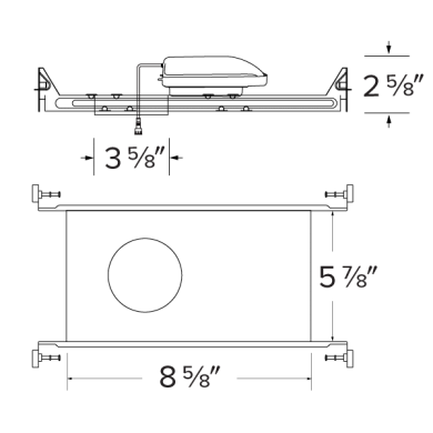 Elco 3 Canless Koto IC New Construction Frame - Sonic Electric