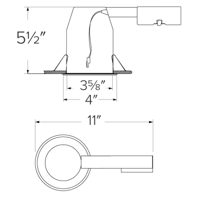 Elco 3" IC Airtight Remodel Housing for Koto Architectural LED Light Engine - E3LK65RICA - Sonic Electric