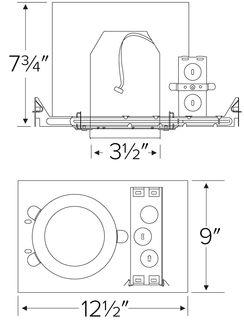 Elco 3 New Construction 2-Hour Fire Rated IC Airtight Housing for Koto System - EL39FICA - Sonic Electric