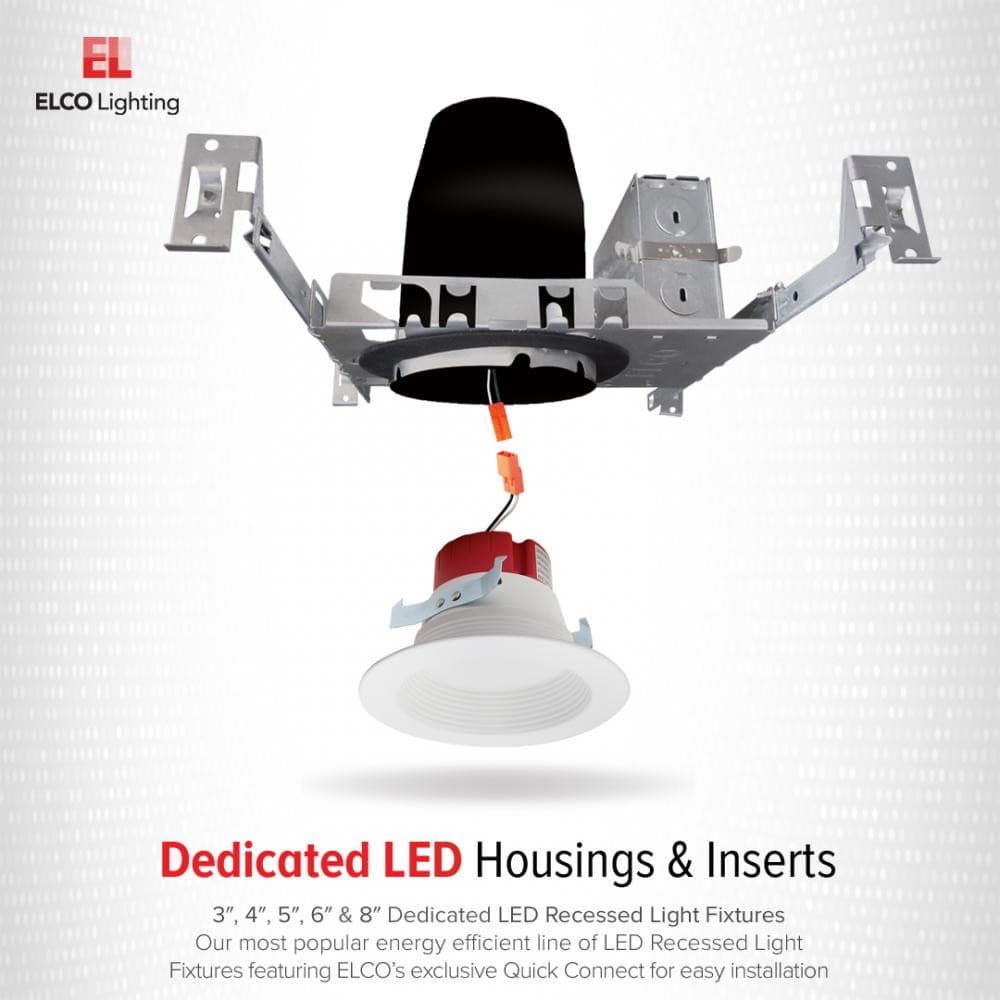 Elco 3" New Construction Dedicated LED IC Airtight Housing - Suitable for Koto System - Sonic Electric