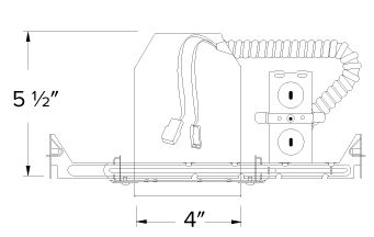 Elco 4 0-10V New Construction Dedicated LED Housing - Sonic Electric
