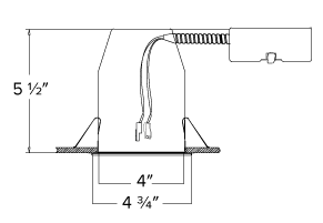 Elco 4 0-10V Remodel Dedicated LED Housing - EL490RICDXA - Sonic Electric