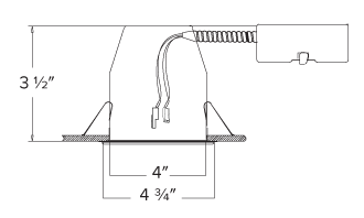 Elco 4 0-10V Shallow Remodel Dedicated LED Housing - EL492RICDXA - Sonic Electric