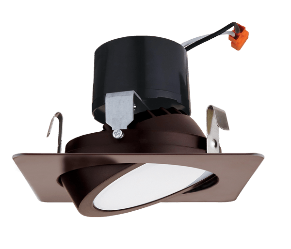 Elco 4" 11W 120V LED Square Adjustable Gimbal Insert with 5-CCT Switch - Sonic Electric