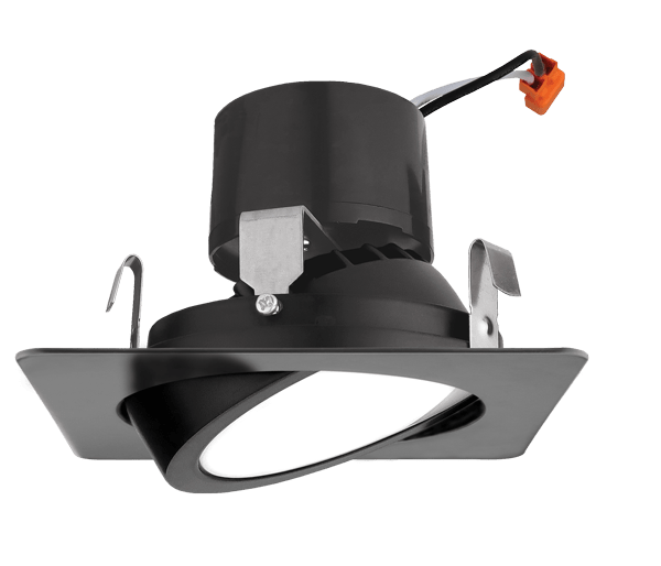 Elco 4" 11W 120V LED Square Adjustable Gimbal Insert with 5-CCT Switch - Sonic Electric