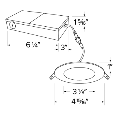 Elco 4" 120/277/347V Ultra Slim LED Round Panel Light with 5-CCT Switch - ERT41DXCT5W - Sonic Electric