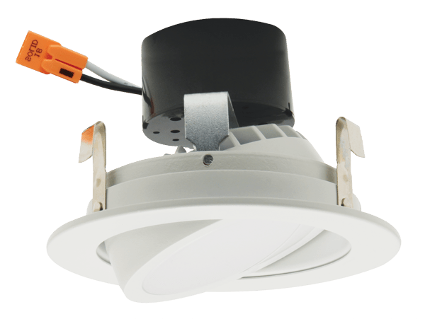 Elco 4" 12W LED Adjustable Gimbal Insert with 5-CCT Switch - White - Sonic Electric