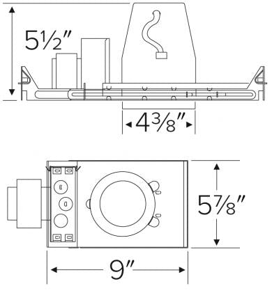 Elco 4" EL1499A Low Voltage Miniature Universal Housing - Sonic Electric