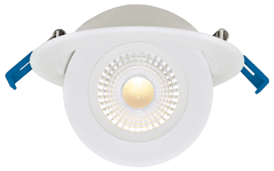 Elco 4 Floating Adjustable Eyeball Downlight with 5-CCT Switch - White or Bronze - Sonic Electric