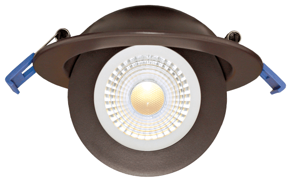 Elco 4 Floating Adjustable Eyeball Downlight with 5-CCT Switch - White or Bronze - Sonic Electric