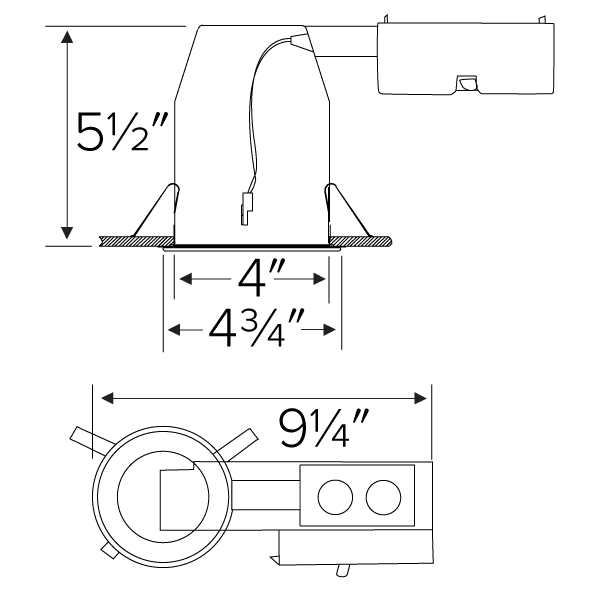 Elco 4 IC Airtight Remodel Housing for Architectural Koto LED Engine - Sonic Electric