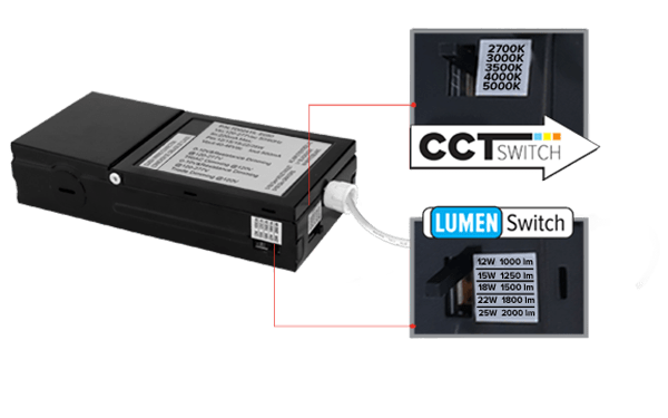 Elco 4 LED High Lumen Round Reflector Insert with 5-CCT Switch & 5-Lumen Switch - Sonic Electric