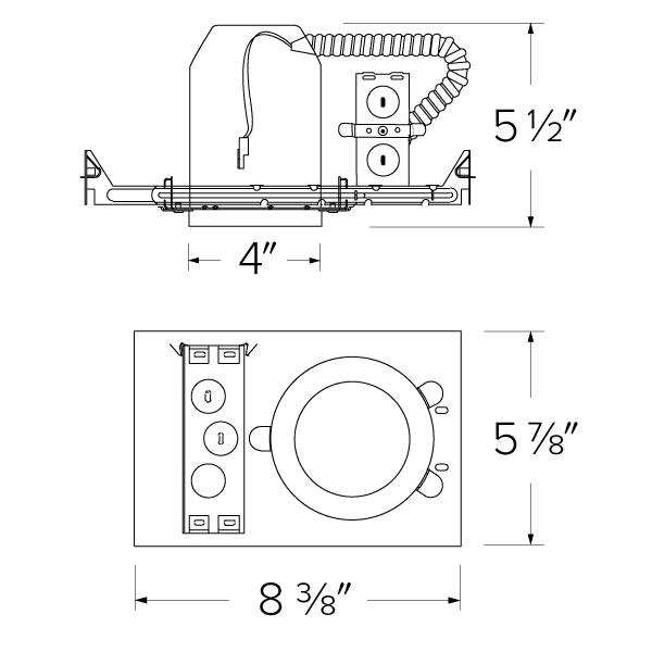 Elco 4" New Construction IC Airtight Housing - Suitable for Koto System - Sonic Electric